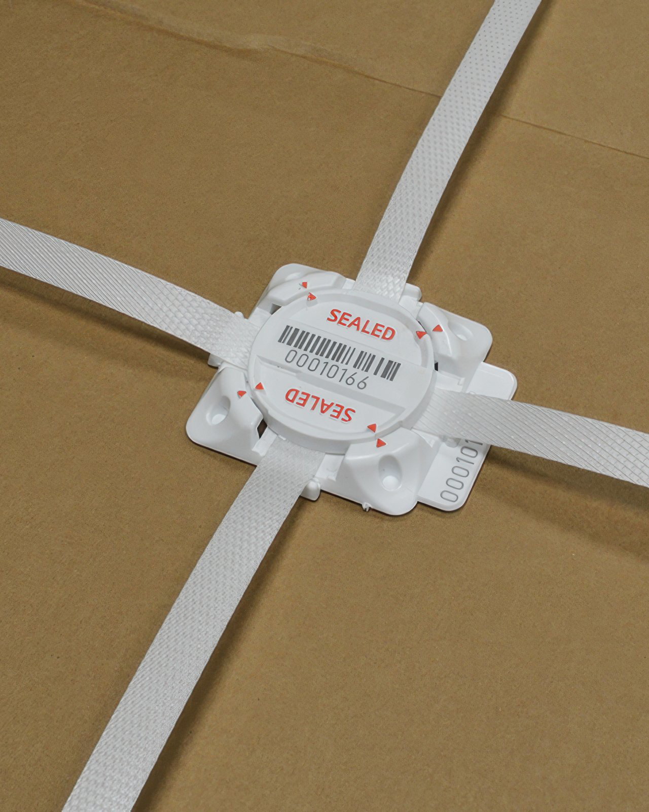 Straplock Seal (plastic strap sealed on a pallet)