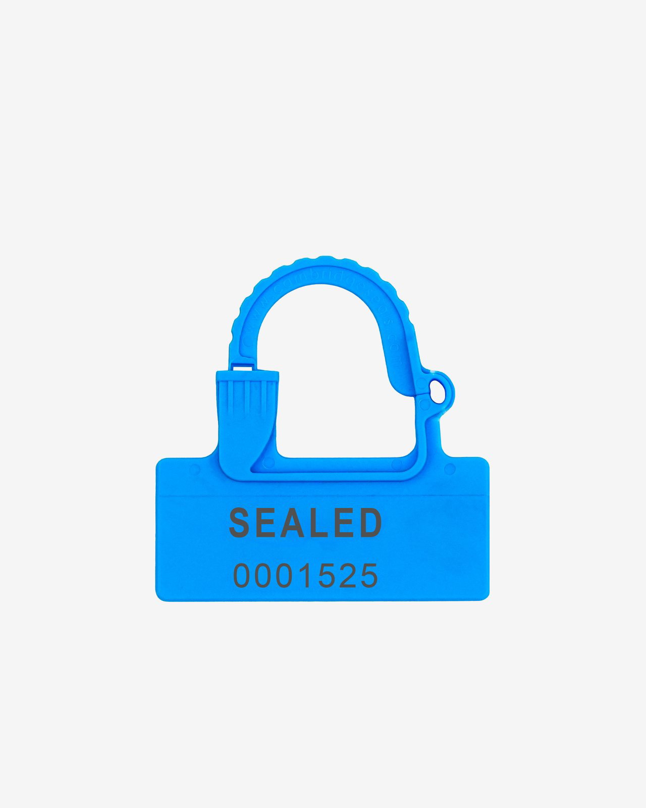 One Piece Padlock Seal (blue - closed)
